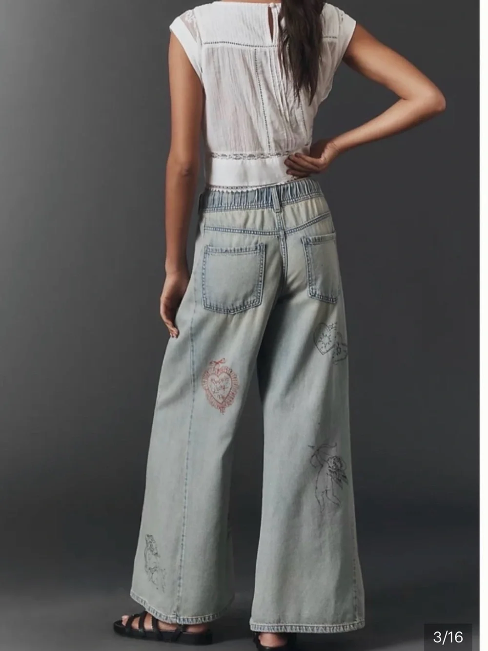 NWOT Anthropologie Pilcro The Adi Jeans Mid-Rise Flare Size M - Picture 2 of 8